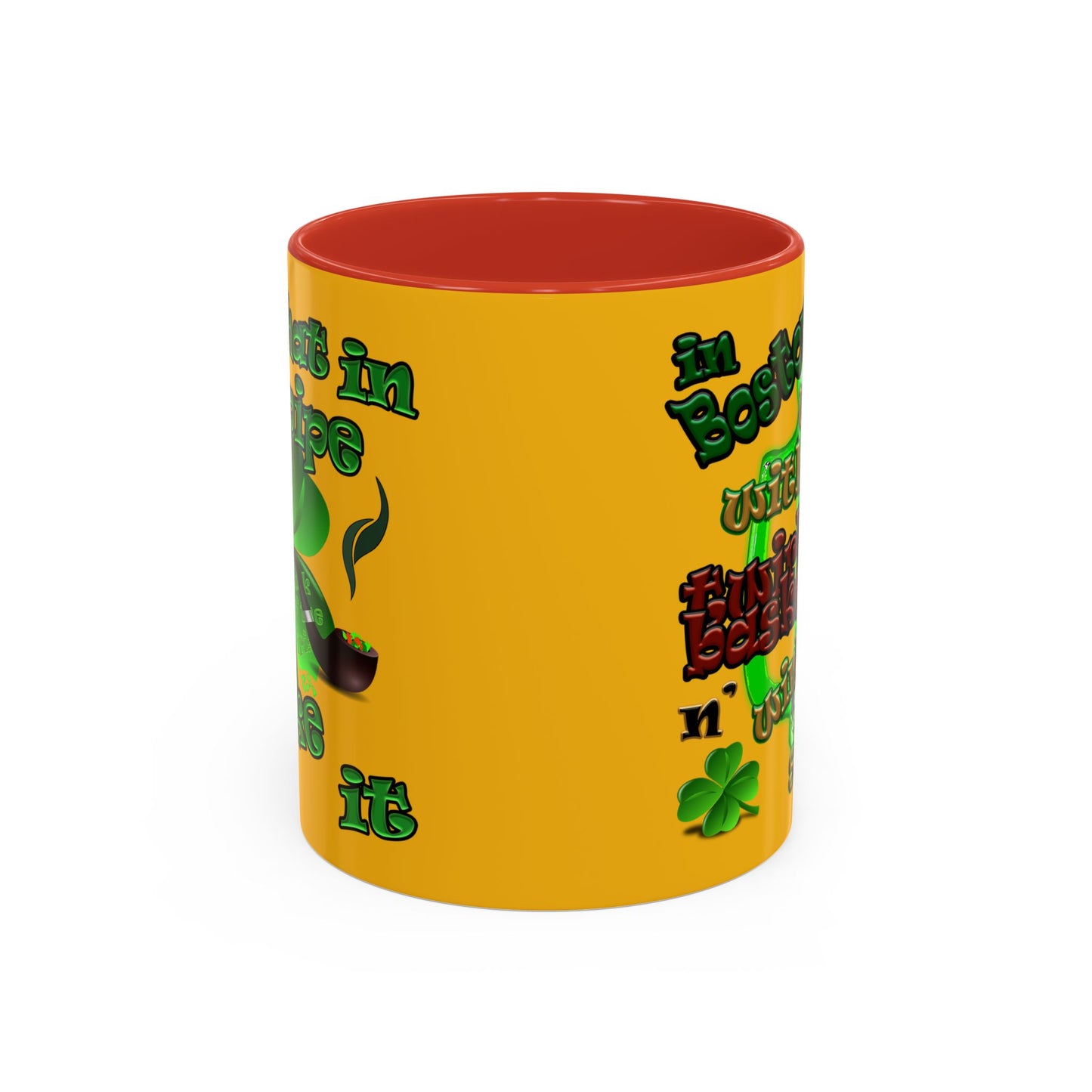 celtics logo - Accent Mug (yellow)