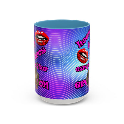 hoes b4 bros - Accent Mug (purple wave)