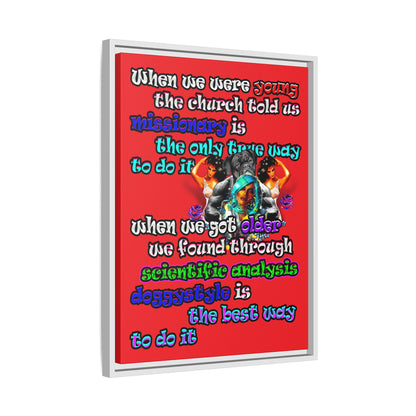 doggystyle - framed canvas art (red)