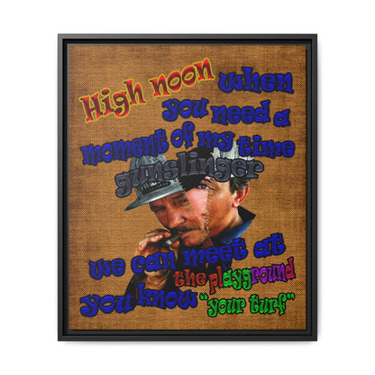 high noon - framed canvas art (brown papyrus)