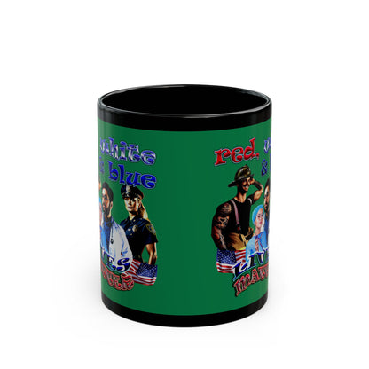 rw&b lives matter - Black Mug (dark green)