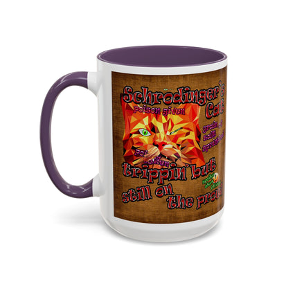 schrodinger's cat - Accent Mug (brown papyrus)