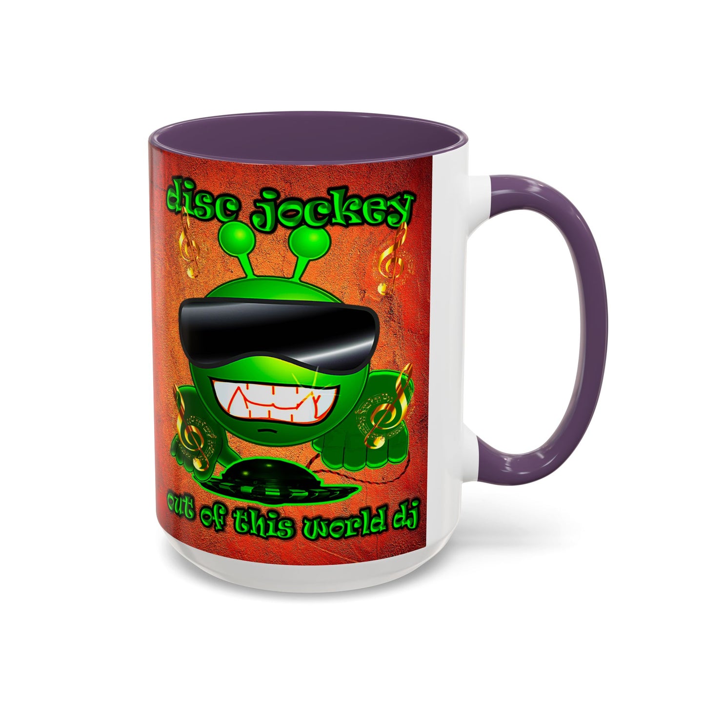 disc jockey - Accent Mug (burnt orange)