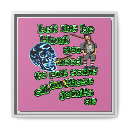 og - framed canvas art (light pink)