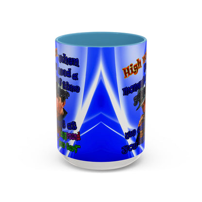 high noon - Accent Mug (blue-white wave)
