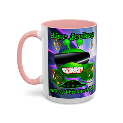 disc jockey - Accent Mug (grey-pink wave)