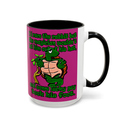 turtle race - Accent Mug (pink)