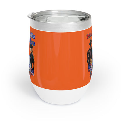 rw&b lives matter - Chill Wine Tumbler (orange)