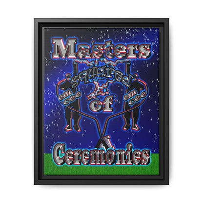 em cee squared - framed canvas art ('snoops' background)