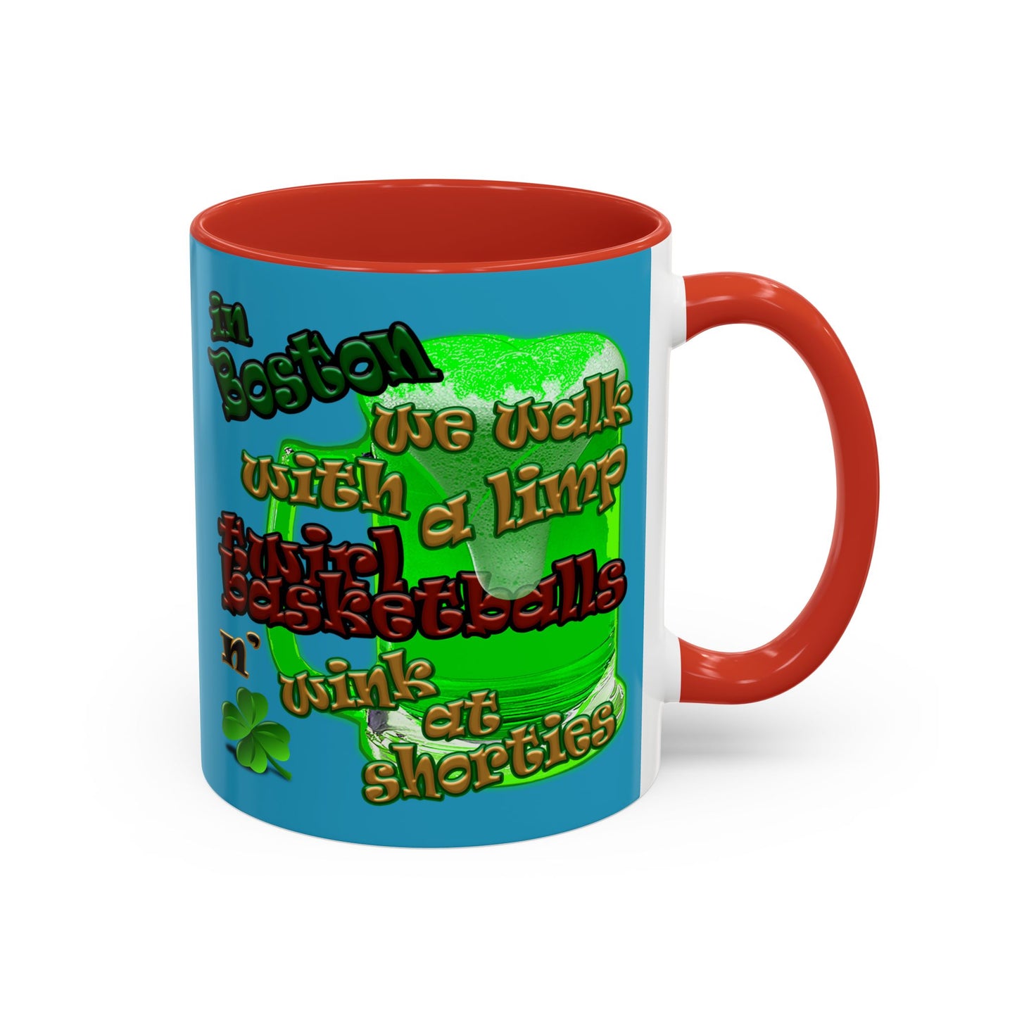 celtics logo - Accent Mug (turquoise)