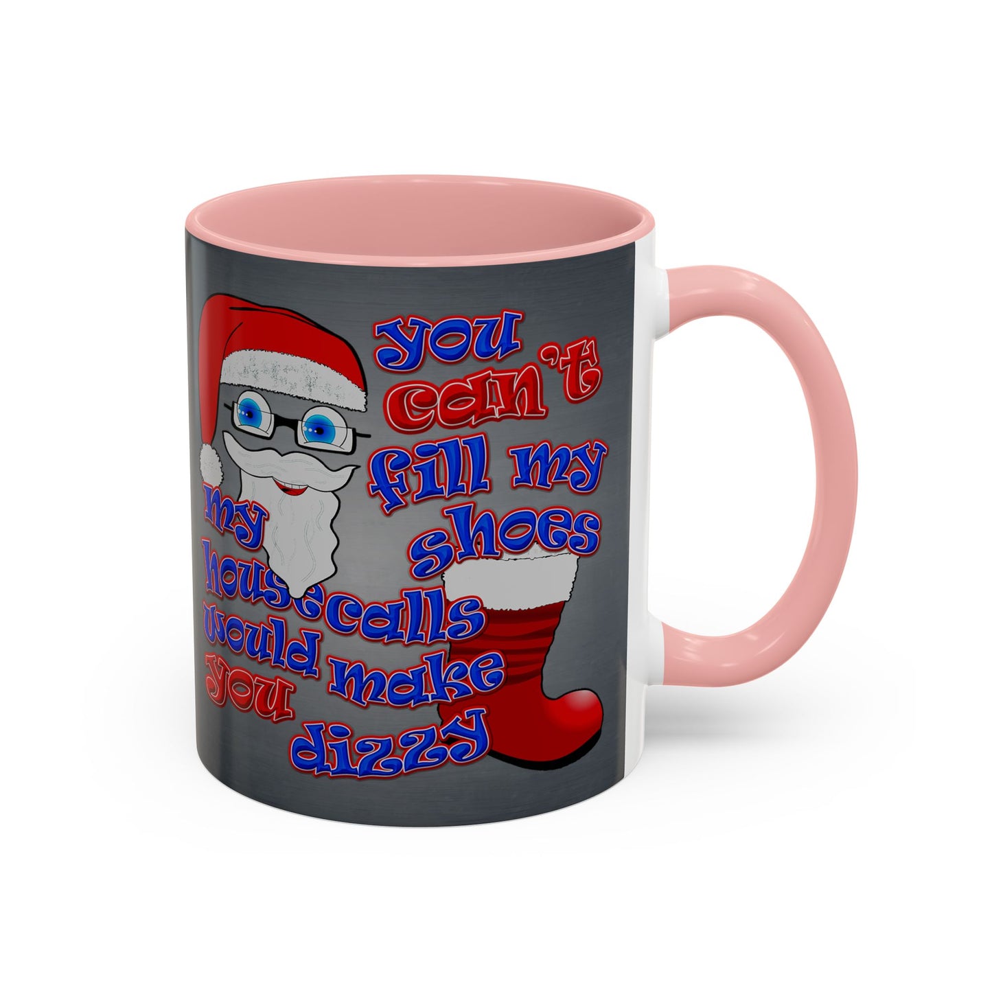 santa's shoes - Accent Mug (grey-light grey)