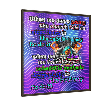 doggystyle - framed canvas art (purple wave)
