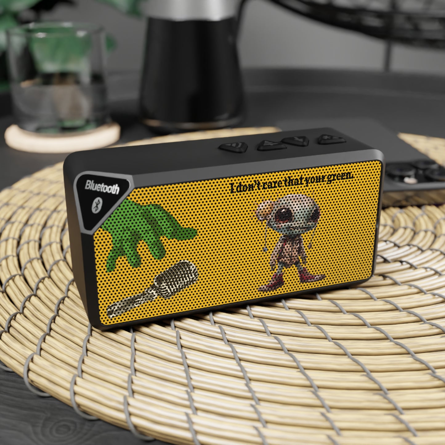 I don't care that your green - Jabba Bluetooth Speaker (yellow)