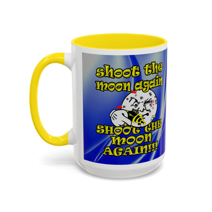 shoot the moon again - Accent Mug (blue-white wave)