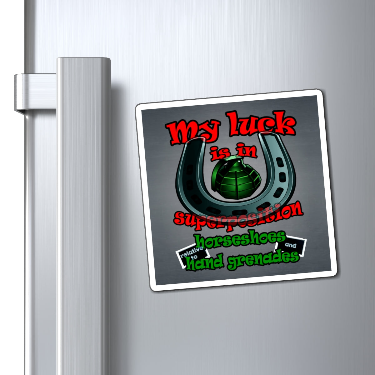 my luck - Magnets - (grey-light grey)