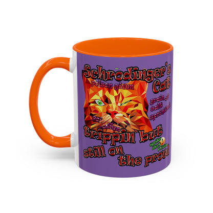 schrodinger's cat - Accent Mug (light purple)