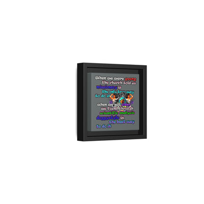doggystyle - framed canvas art (dark grey)