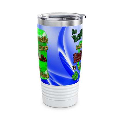 celtics logo - Ringneck Tumbler, 20oz (blue-white wave)