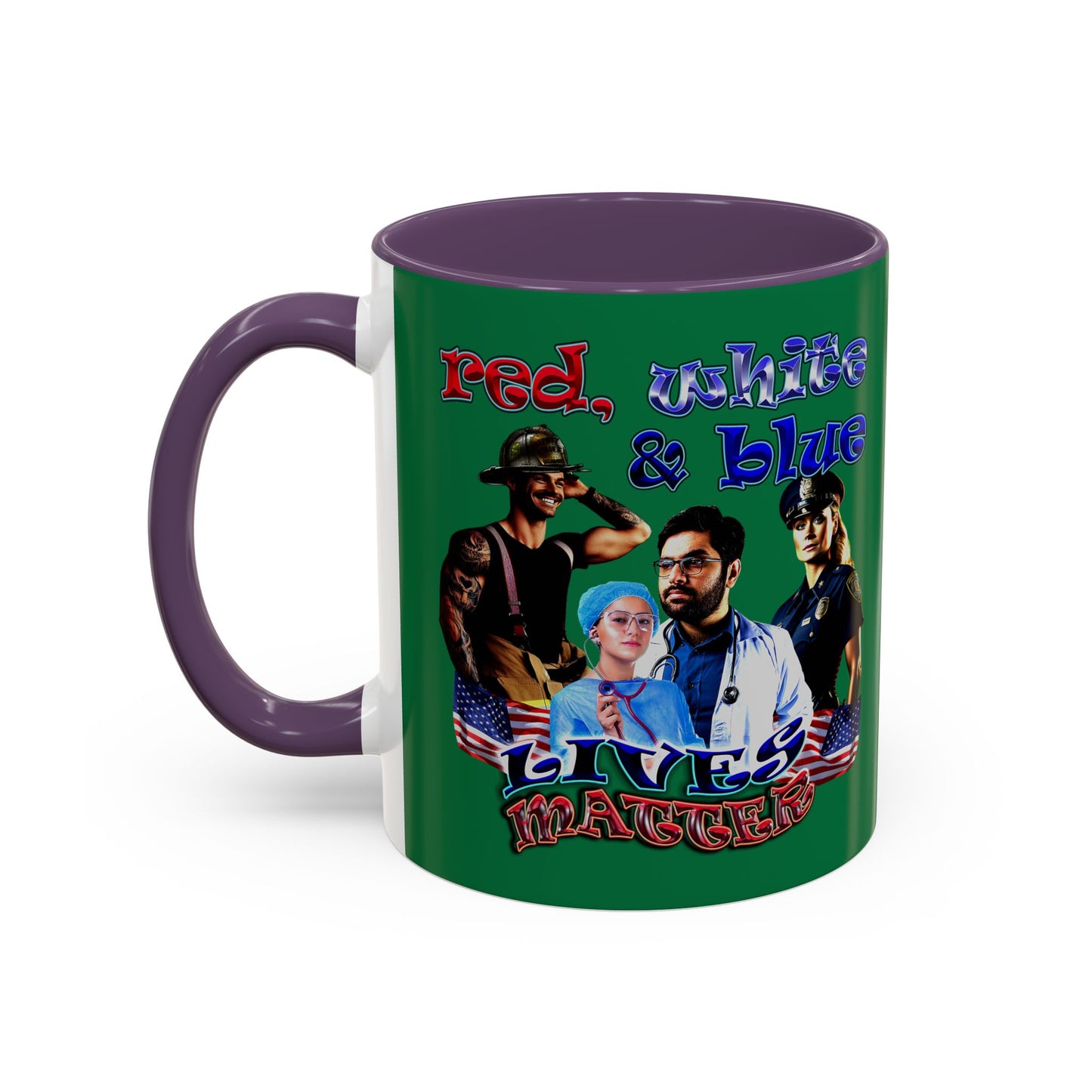 rw&b lives matter - Accent Mug (dark green)