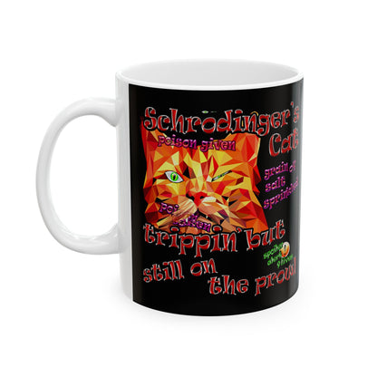 schrodinger's cat - White Mug (black)