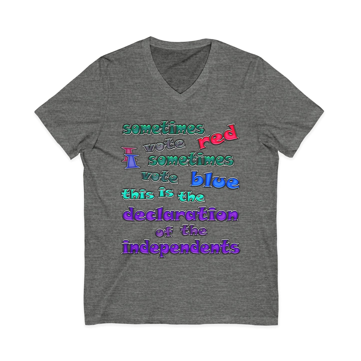 declaration of the independents - Unisex Jersey Short Sleeve V-Neck Tee