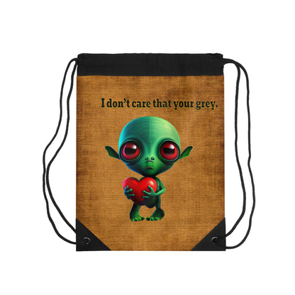 I don't care that your grey - Drawstring Bag (dichromatic brown papyrus)