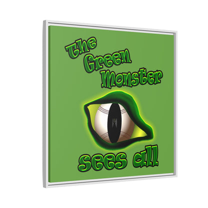 green monster - framed canvas art (green)