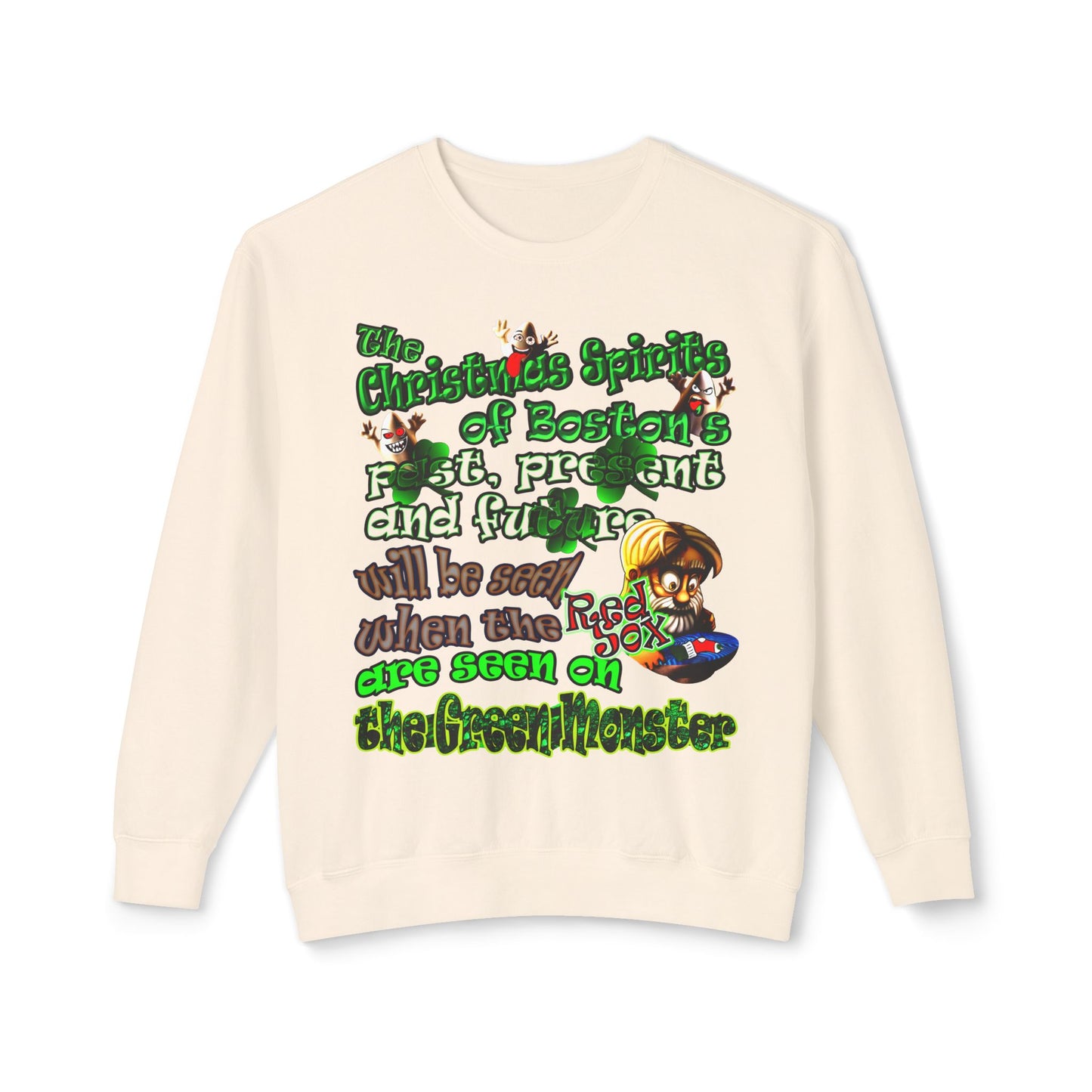christmas spirits of boston - Unisex Lightweight Crewneck Sweatshirt