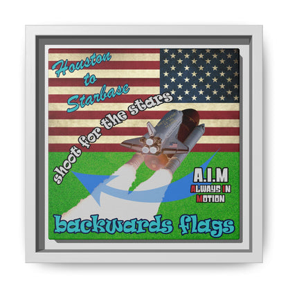 shoot for the stars - framed canvas art (green turf)
