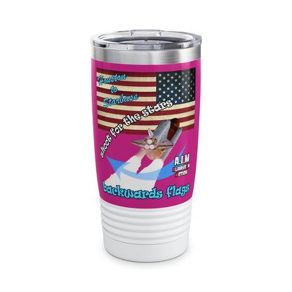 shoot for the stars - Ringneck Tumbler, 20oz (pink)