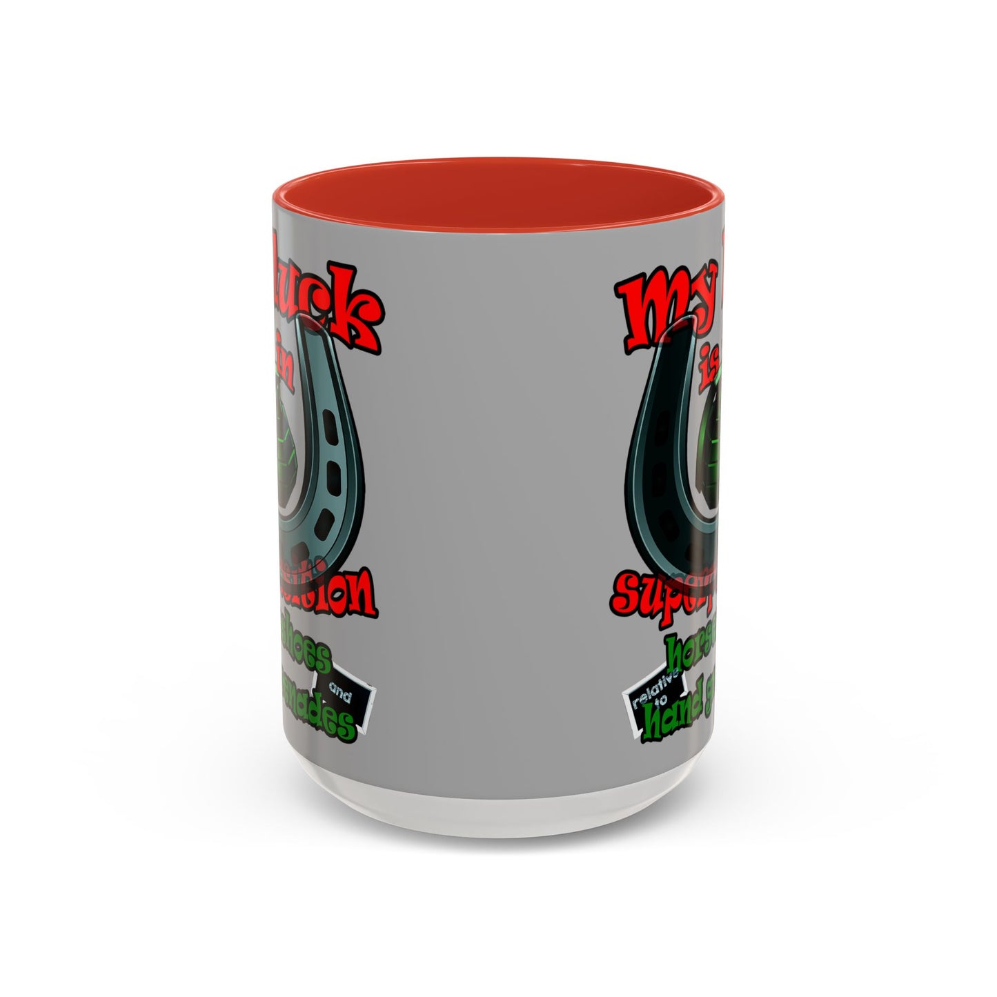 my luck - Accent Mug (light grey)