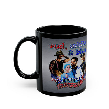 rw&b lives matter - Black Mug (brushed nickel)