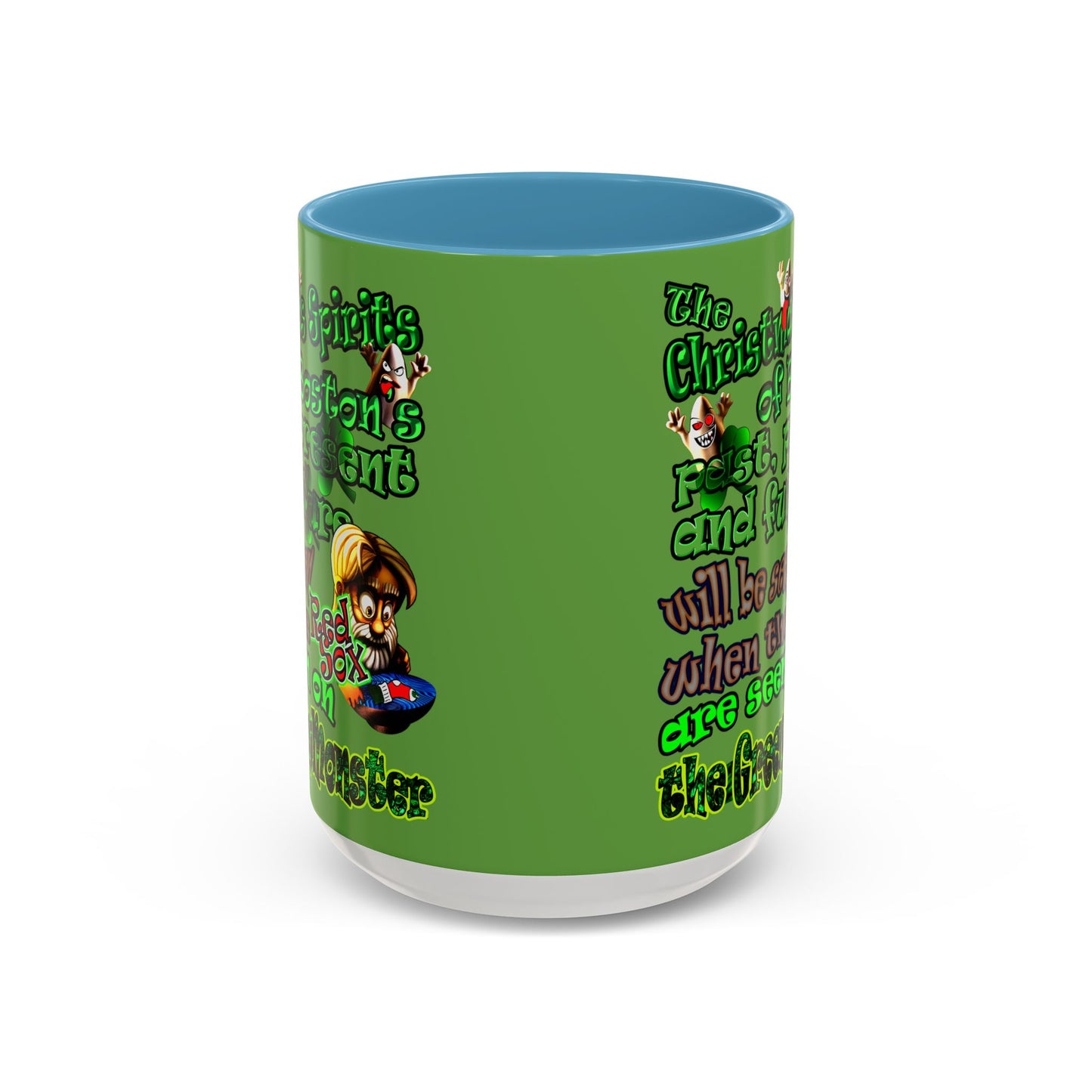 christmas spirits of boston - Accent Mug (green)