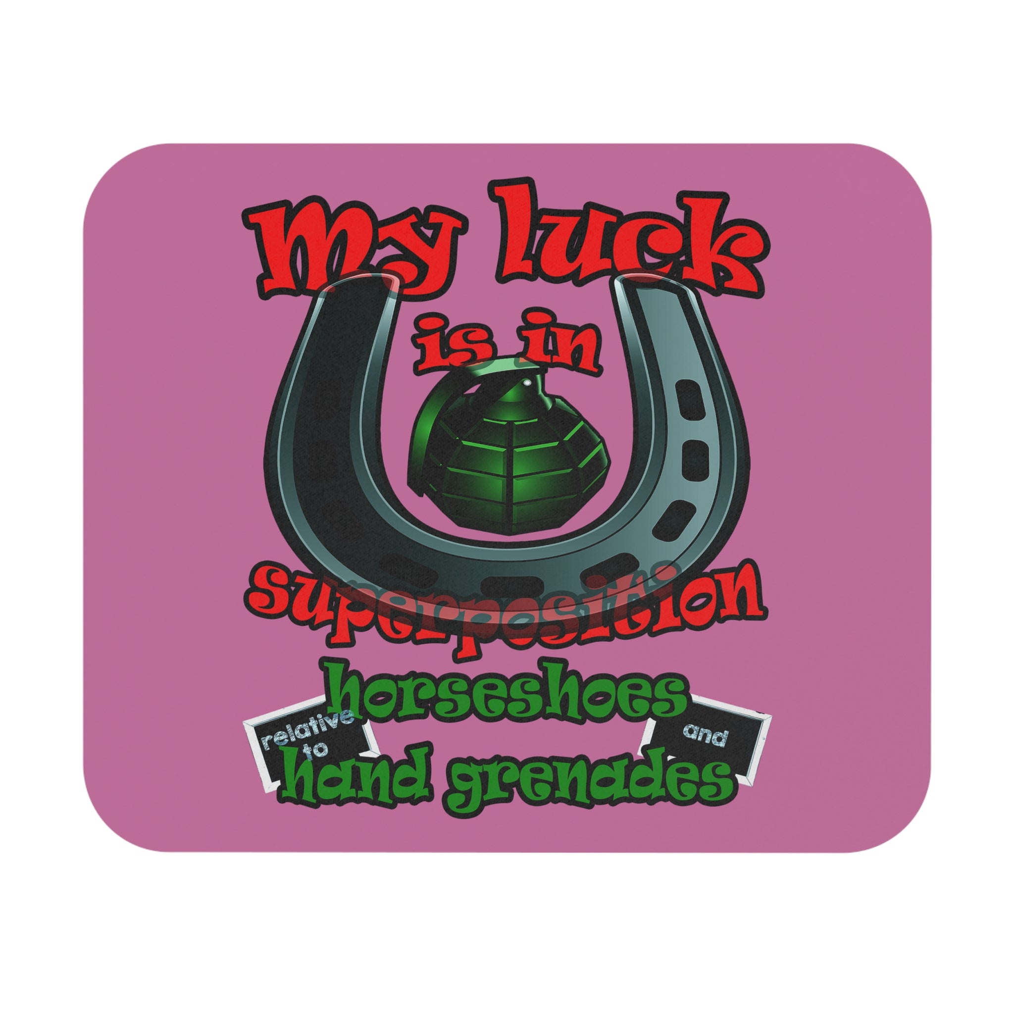 my luck - Mouse Pad (Rectangle) (light pink)