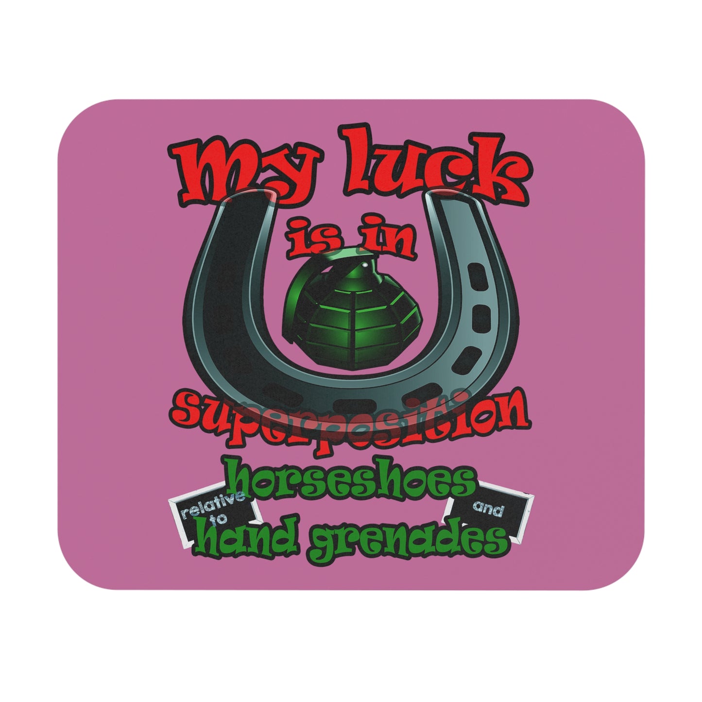 my luck - Mouse Pad (Rectangle) (light pink)