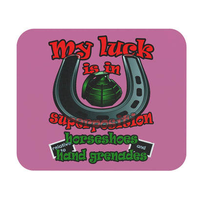my luck - Mouse Pad (Rectangle) (light pink)
