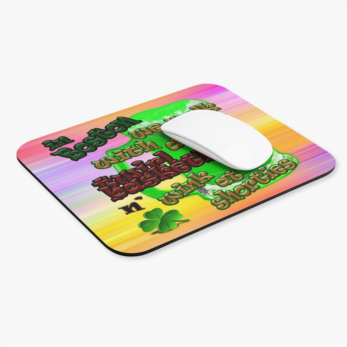 celtics logo - Mouse Pad (Rectangle) (color blur)