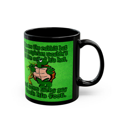 turtle race - Black Mug (green turf)