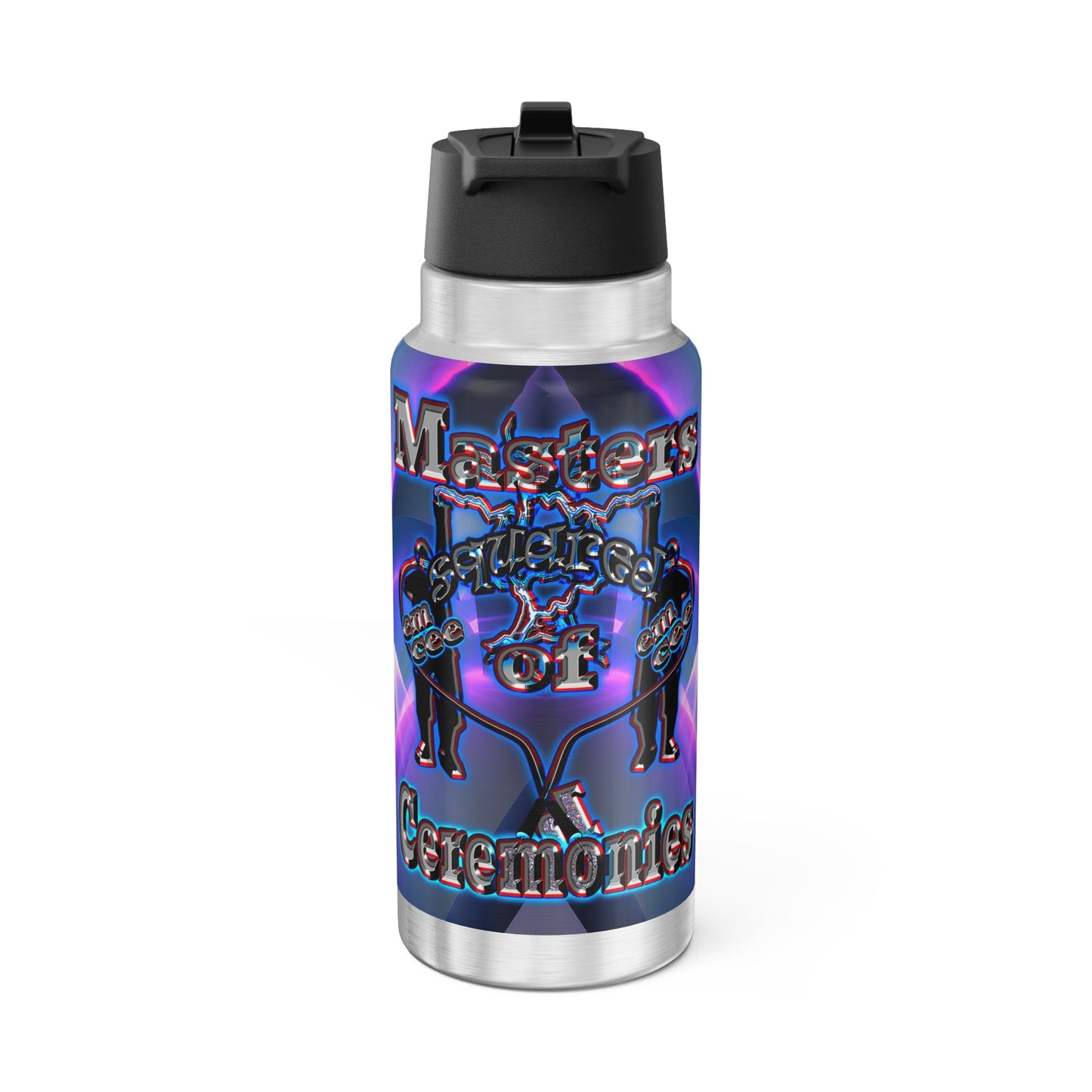 em cee squared - Gator Tumbler, 32oz (grey-pink wave)