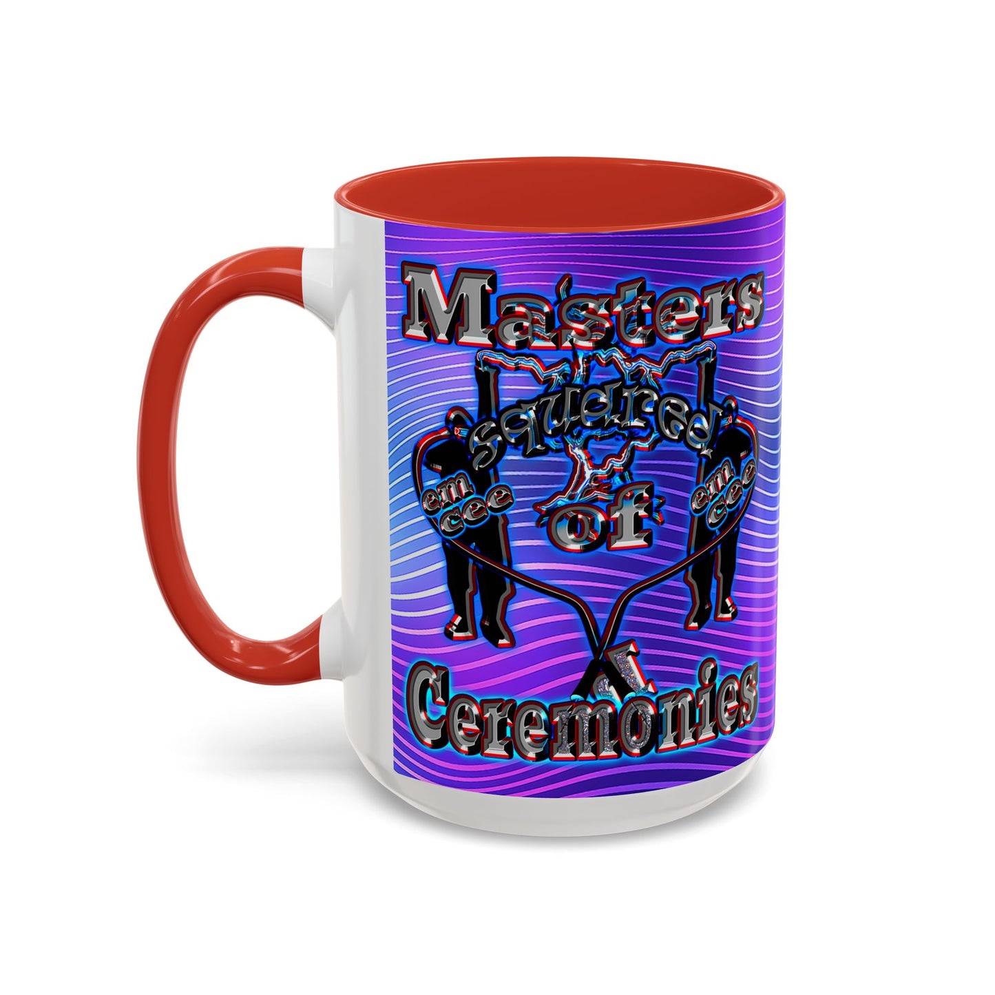 em cee squared - Accent Mug (purple wave)