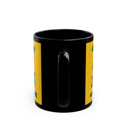 disc jockey - Black Mug (yellow)