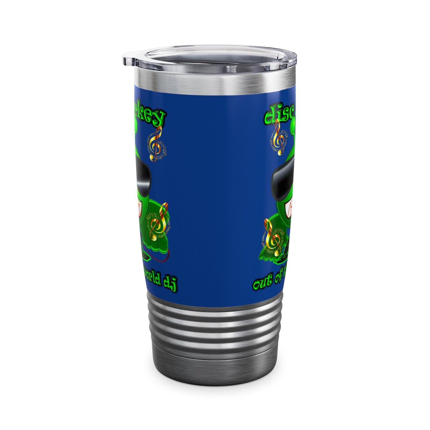 disc jockey - Ringneck Tumbler, 20oz (dark blue)