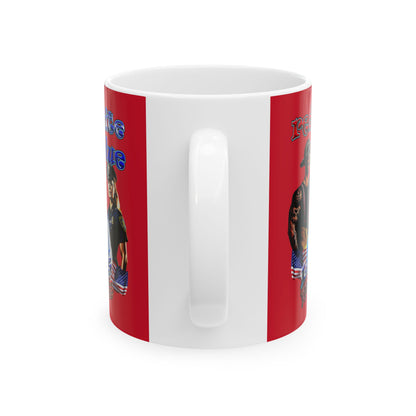 rw&b lives matter - White Mug (dark red)