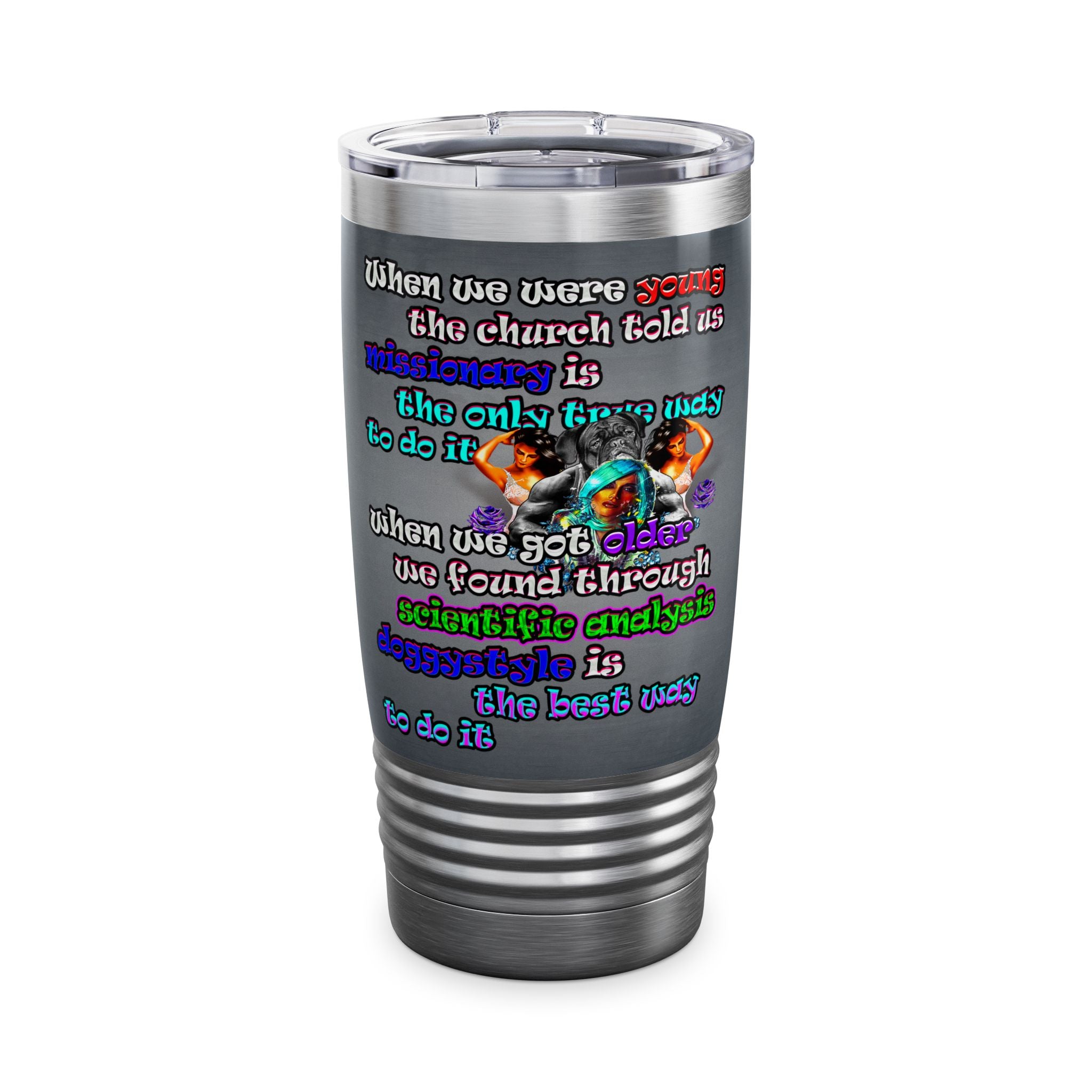 doggystyle - Ringneck Tumbler, 20oz (grey-light grey)