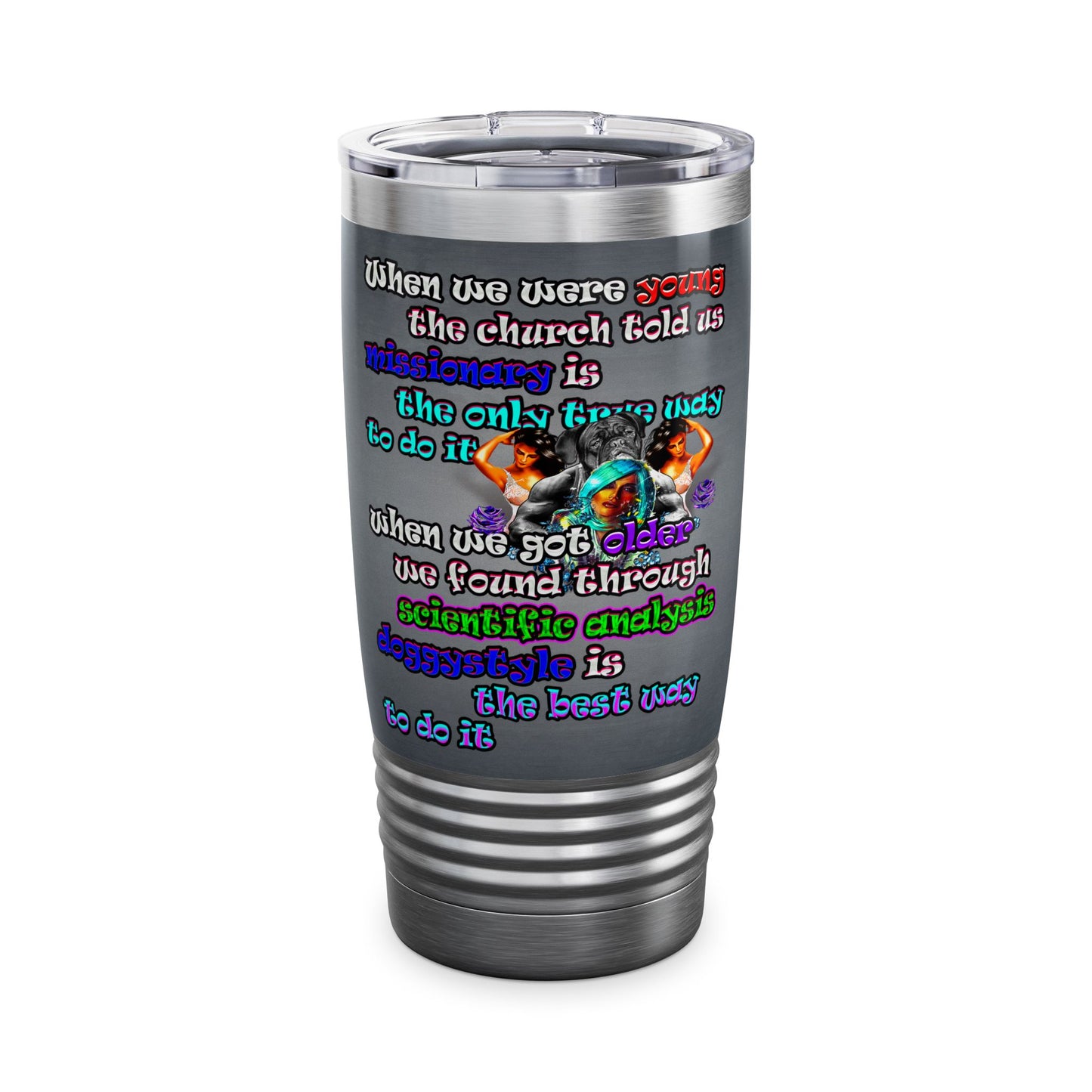 doggystyle - Ringneck Tumbler, 20oz (grey-light grey)