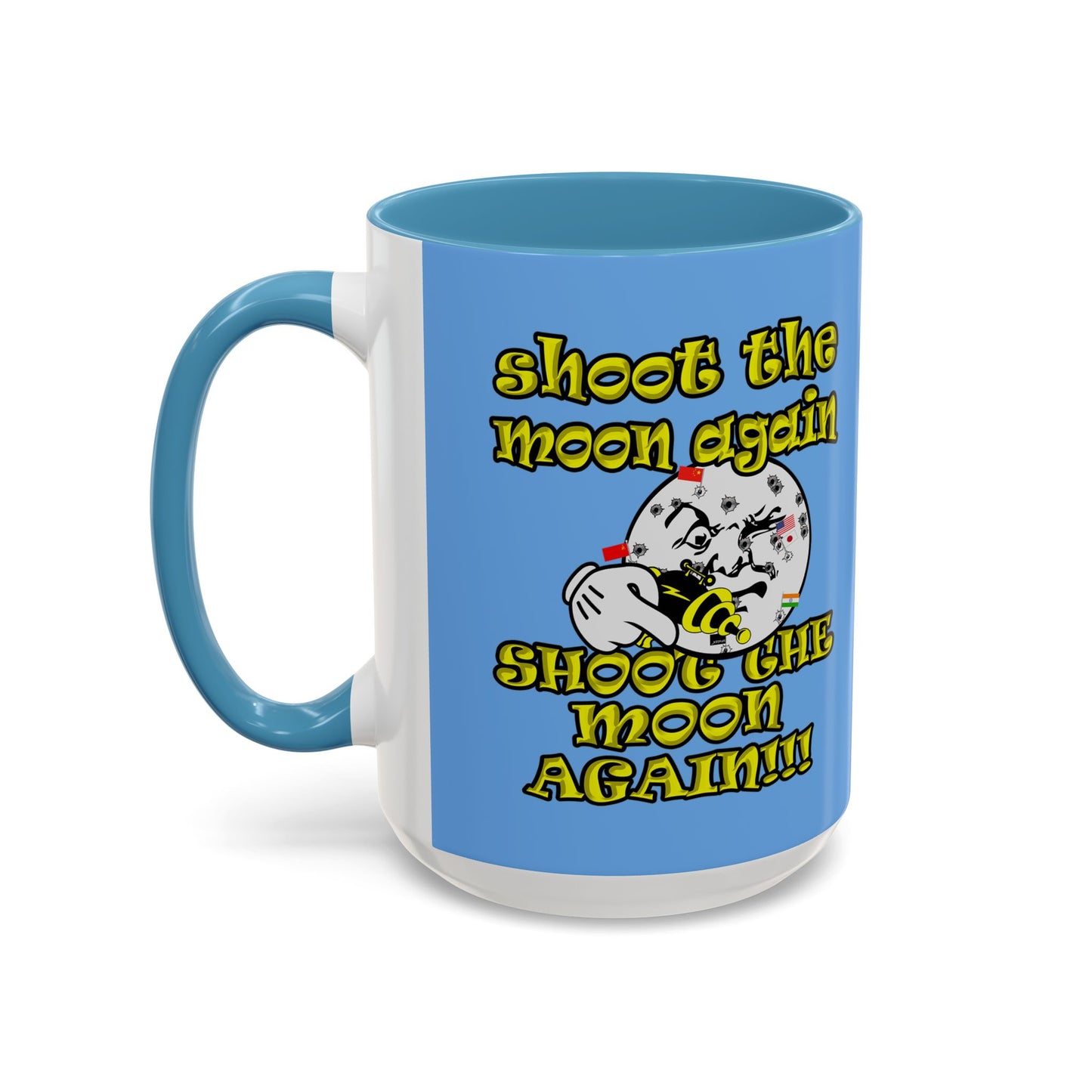 shoot the moon again - Accent Mug (light blue)