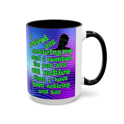 noticed you noticing - Accent Mug (purple wave)