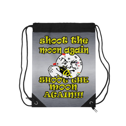 shoot the moon again - Drawstring Bag (brushed nickel)
