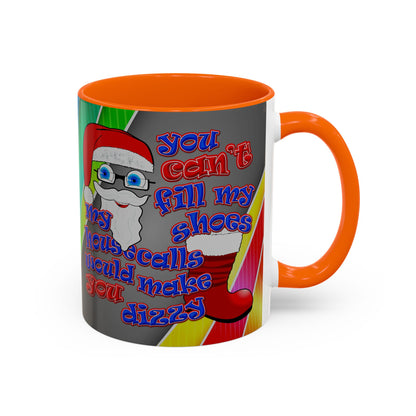 santa's shoes - Accent Mug (rainbow split)