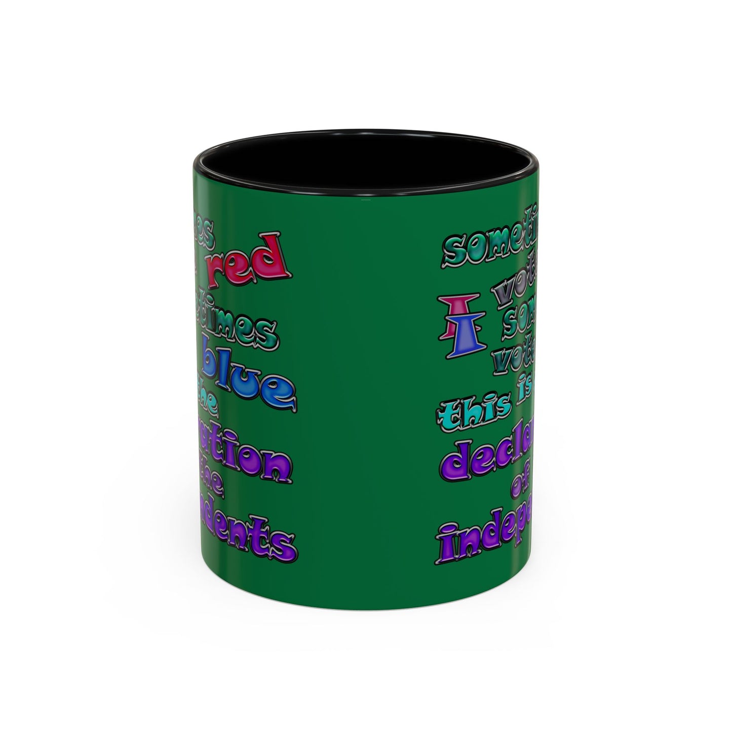 declaration of the independents - Accent Mug (dark green)